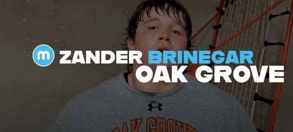 Oak Grove 220-pounder Zander Brinegar at Lee’s Summit Holiday Invitational