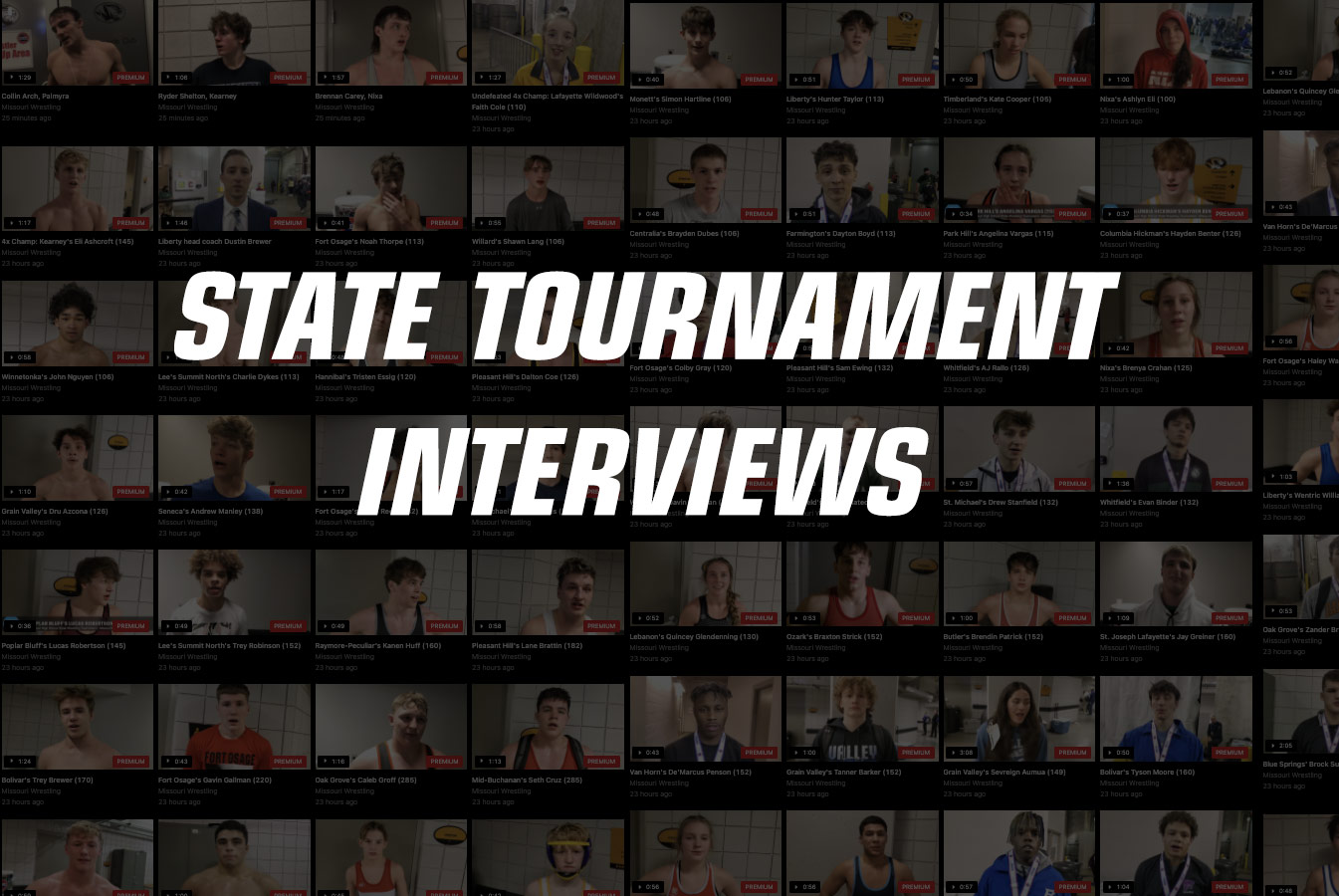 Over 115+ State Tournament Interviews
