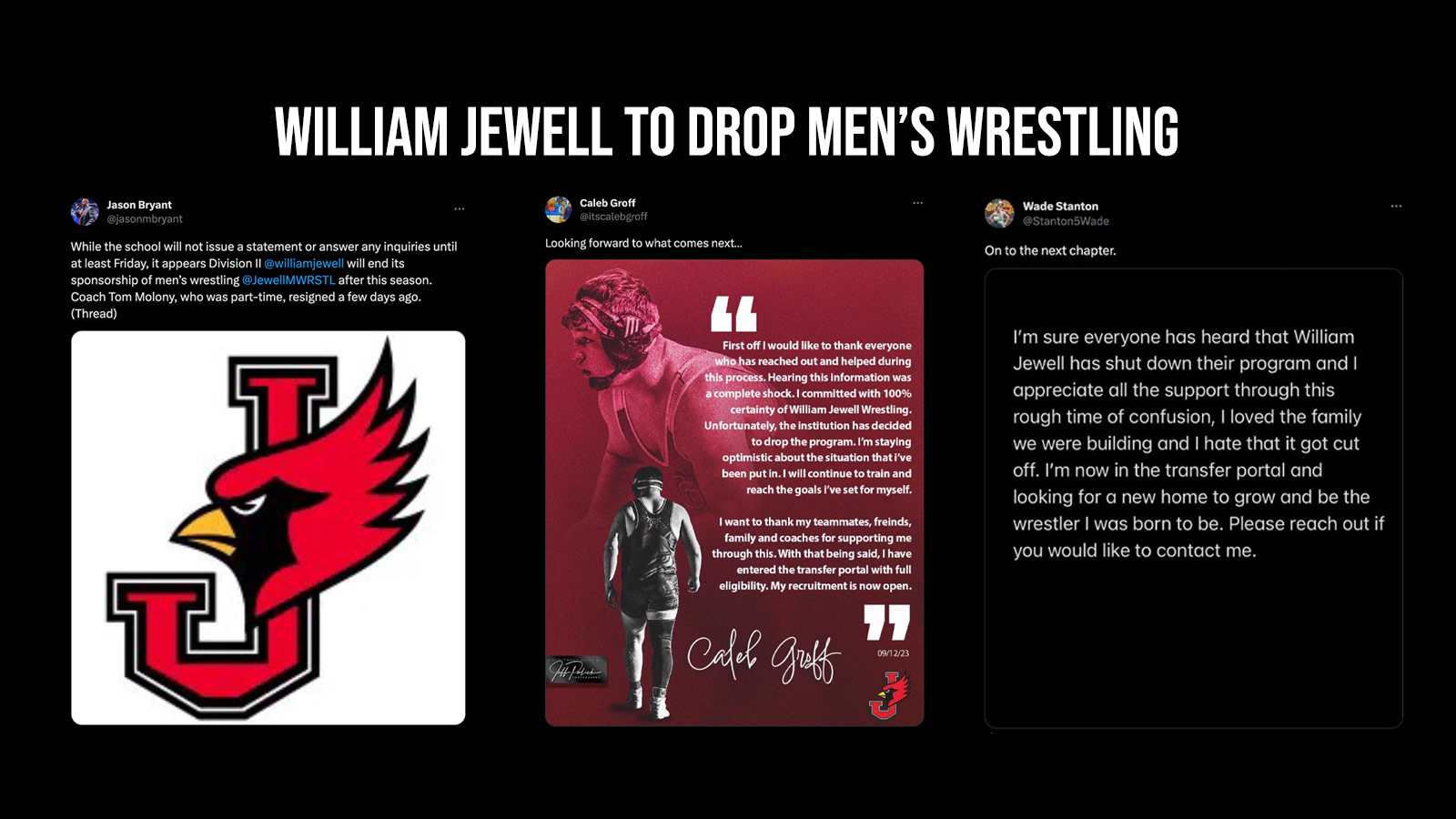 William Jewell to drop men’s wrestling