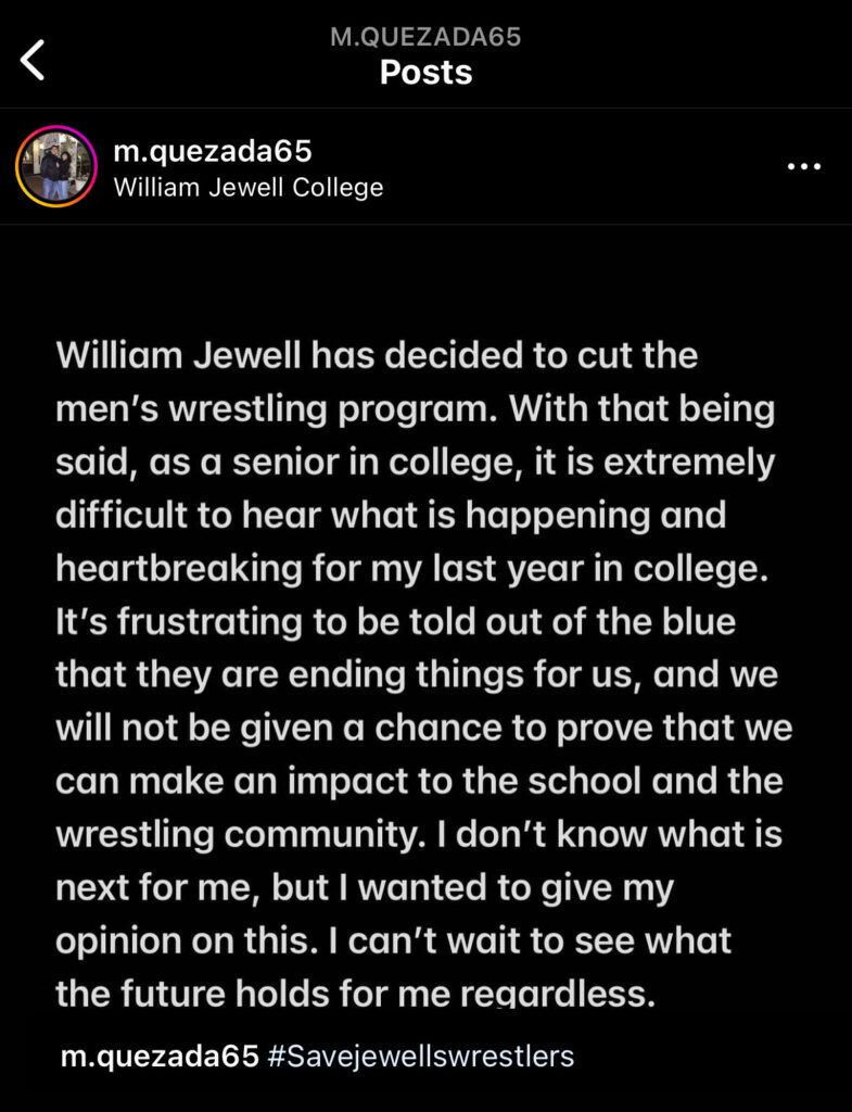 Mario Quezada Instagram Post