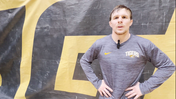 Jarrett Jacques (Mizzou) after Iowa State Dual