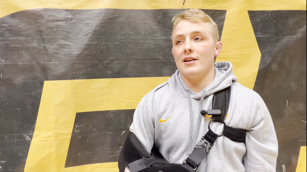 Mitchell Bohlken (Mizzou) after Iowa State Dual