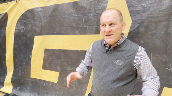 Mizzou Head Coach Brian Smith after Iowa State Dual