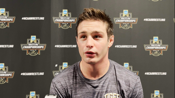 Mizzou’s Keegan O’Toole after his NCAA quarterfinals victory