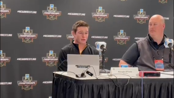 Mizzou’s Keegan O’Toole after his NCAA semifinals victory